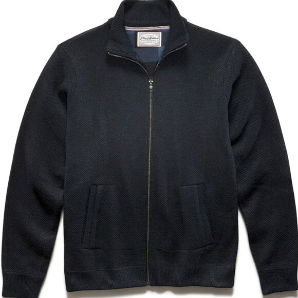 Flag and Anthem Marled Navy/Black Full-Zip Fleece Lined Rhineland Sweater